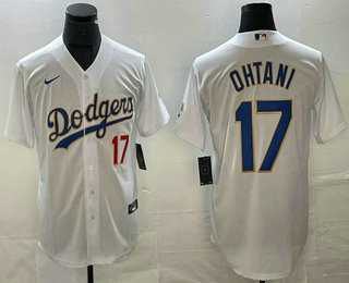 Men's Los Angeles Dodgers #17 Shohei Ohtani Number White Gold Championship Stitched Cool Base Nike Jersey,We sell and wholesale Men's Los Angeles Dodgers #17 Shohei Ohtani Number White Gold Championship Stitched Cool Base Nike Jersey on line form chian!